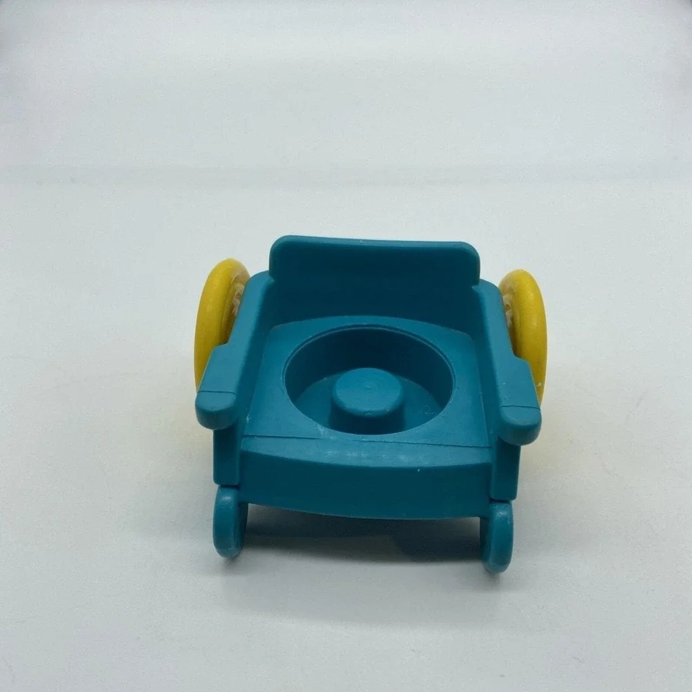Vintage 1995 Fisher Price‎ Little People Wheelchair Teal Yellow Replacement Toy